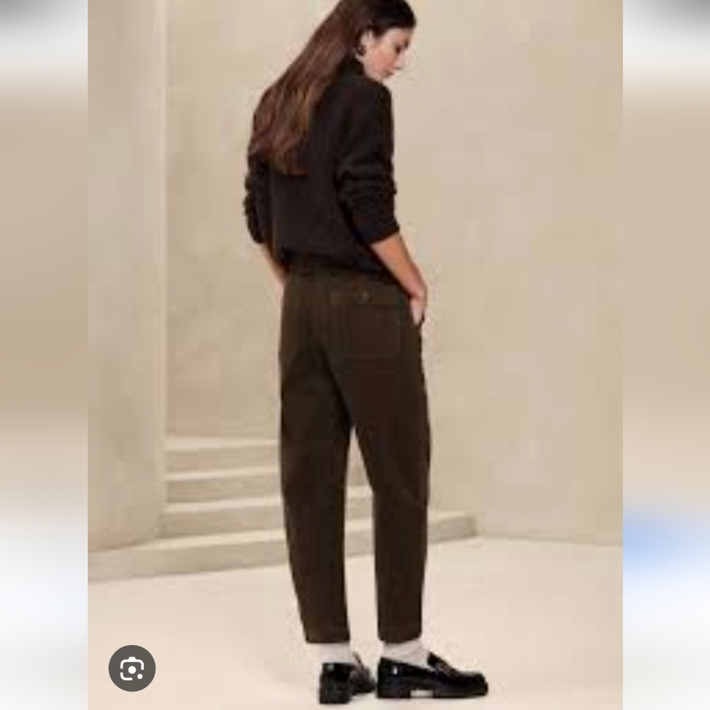 Banana Republic High Rise Barrel Utility Pant Olive Green Size 6